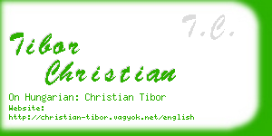 tibor christian business card